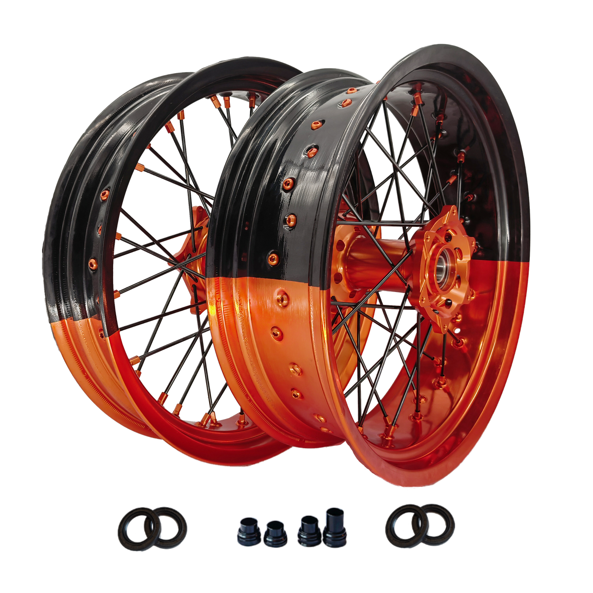 Custom Bicolor Supermoto Wheels – ETRACING WHEELS