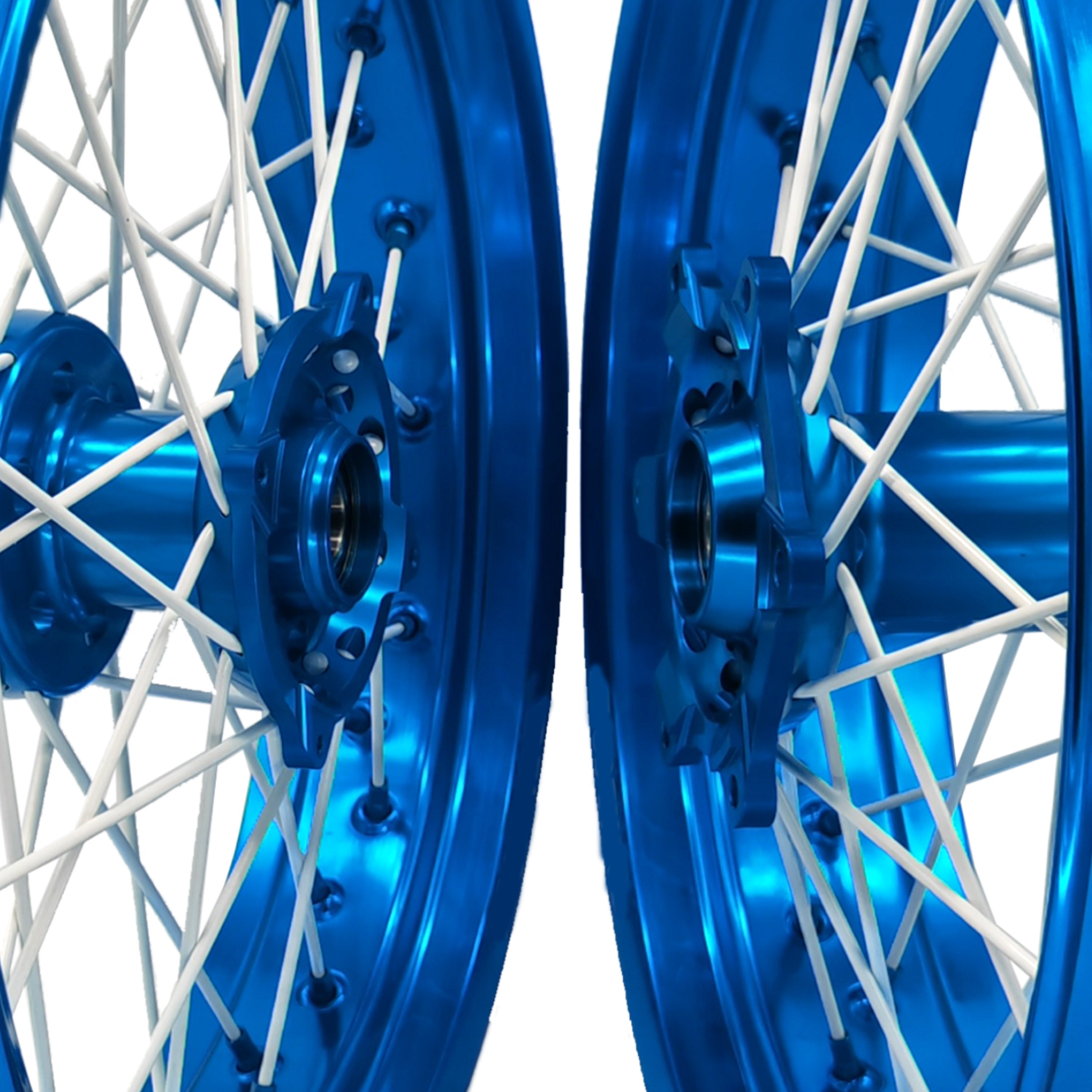 Customizable 17 Inch 36 Spoke Light Blue Rim SM Supermoto Wheels for  SUZUKI RMZ 250 RMZ 450