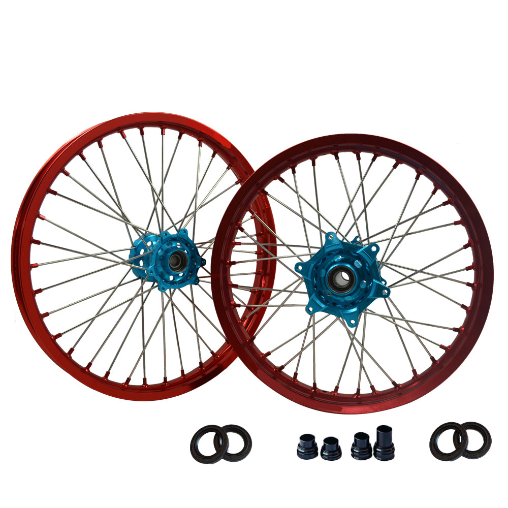 Customizable 18 19 21 Inch 36 Spoke Red Rim Motocross Enduro Wheels for  HONDA CRF 250L 2013-2020 CRF 300L 2021-2022