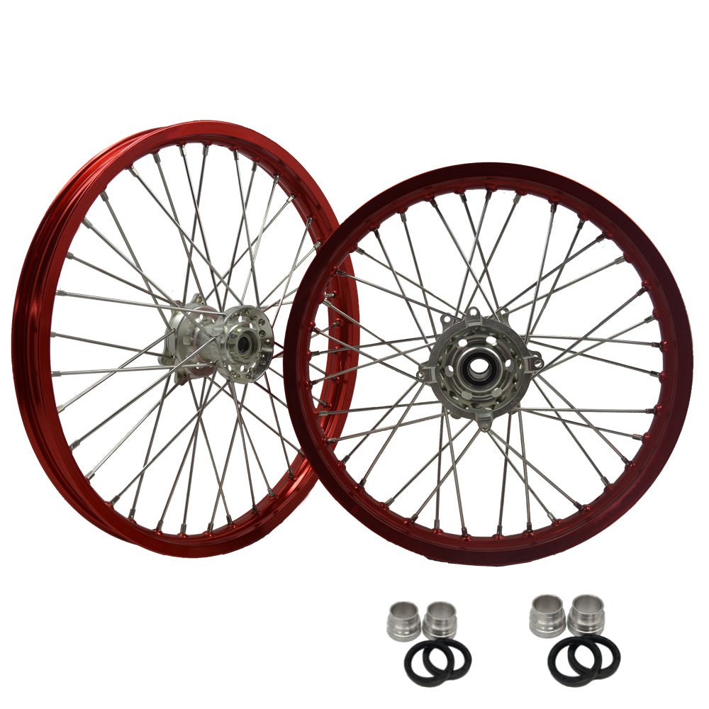 Customizable 18 19 21 Inch 36 Spoke Red Rim Motocross Enduro Wheels for  HONDA CRF 250L 2013-2020 CRF 300L 2021-2022