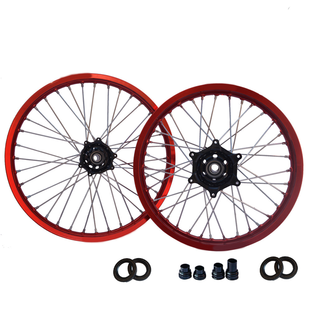 Customizable 18 19 21 Inch 36 Spoke Red Rim Motocross Enduro Wheels for  HONDA CRF 250L 2013-2020 CRF 300L 2021-2022