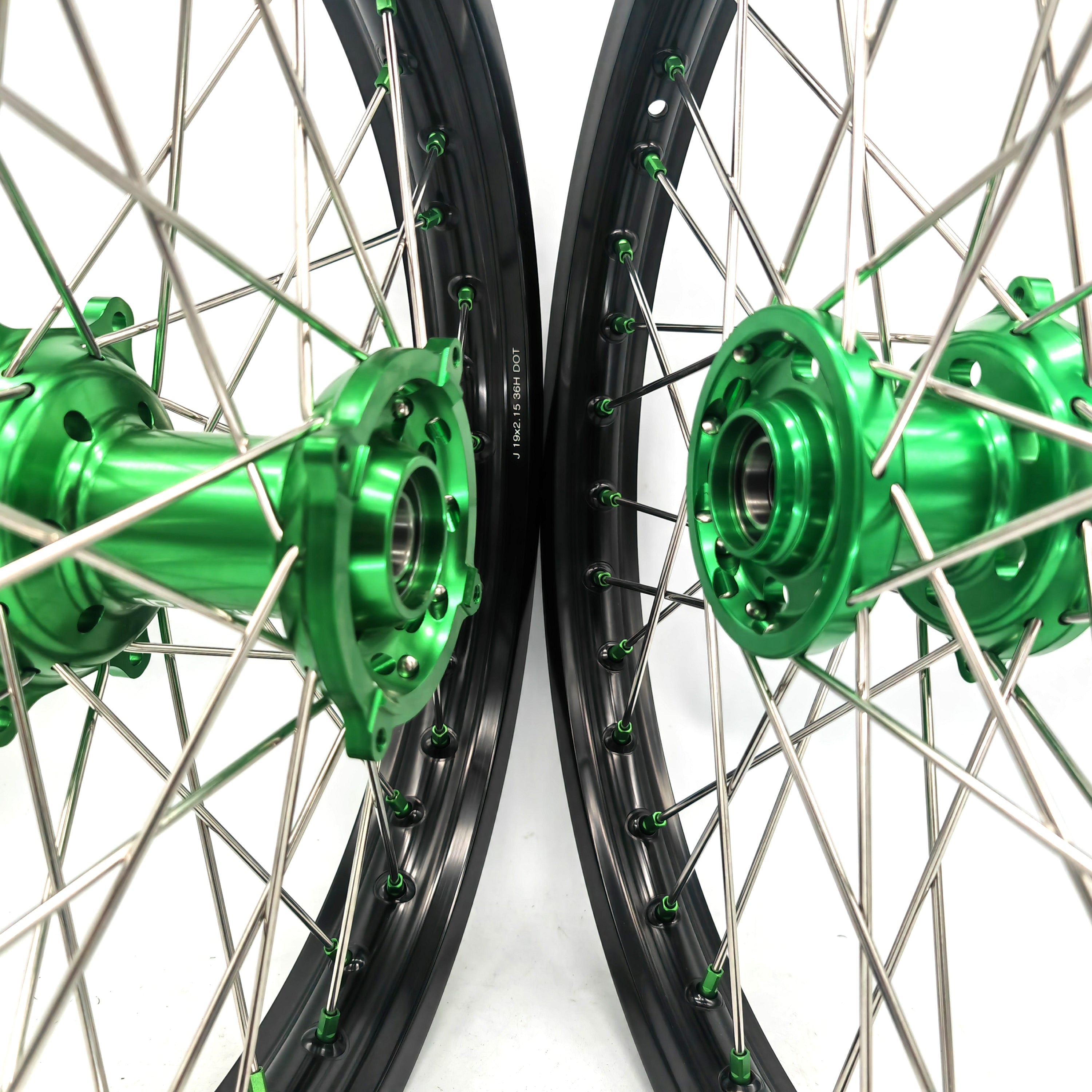 Customizable 18 19 21 Inch  Spoke Black Rim Motocross Enduro Wheels for KAWASAKI KX250F KX450F KX 250 KX 450