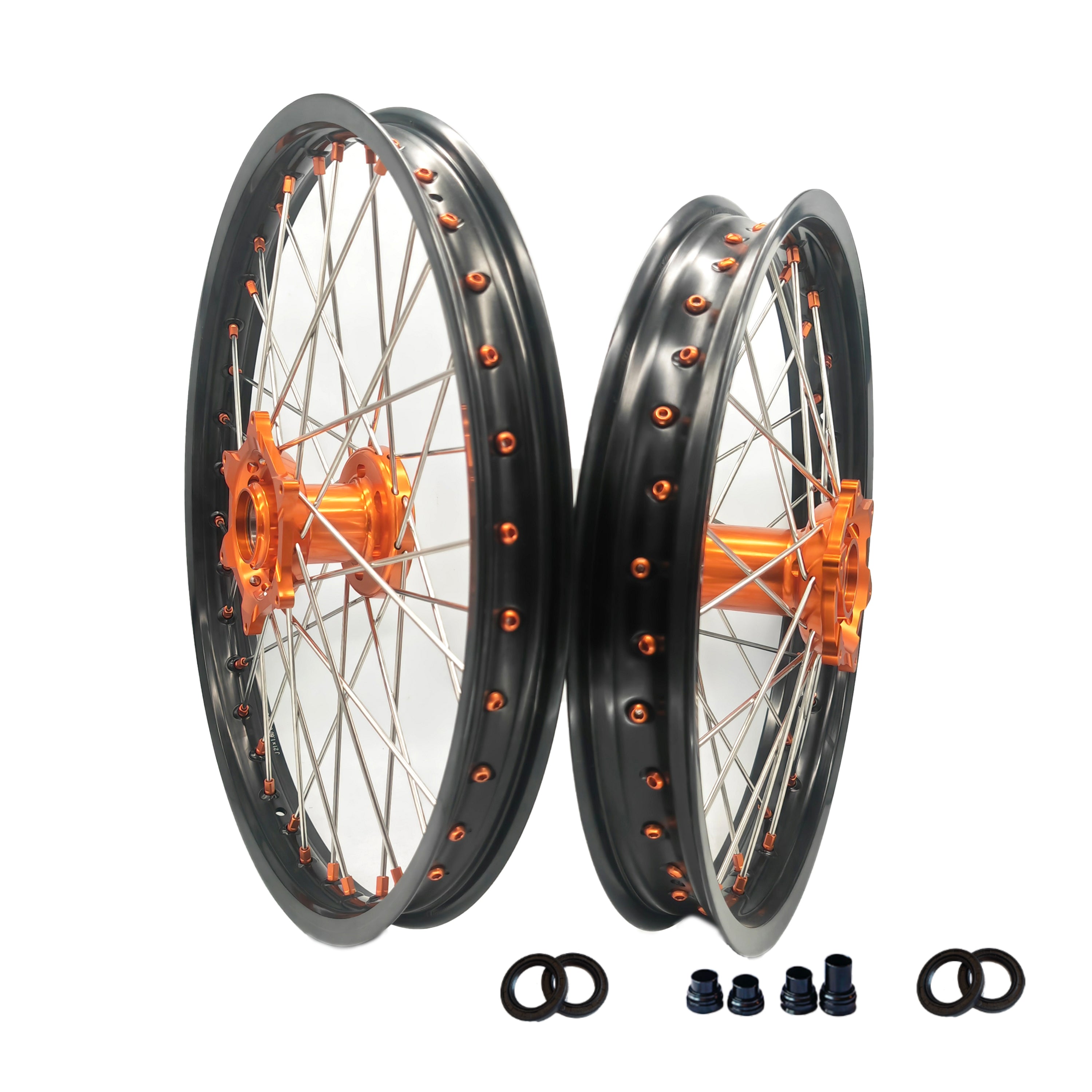 Customizable 18 19 21 Inch 36 Spoke Black Rim Motocross Enduro Wheels for KTM EXC XCW 125-530 2003-2023