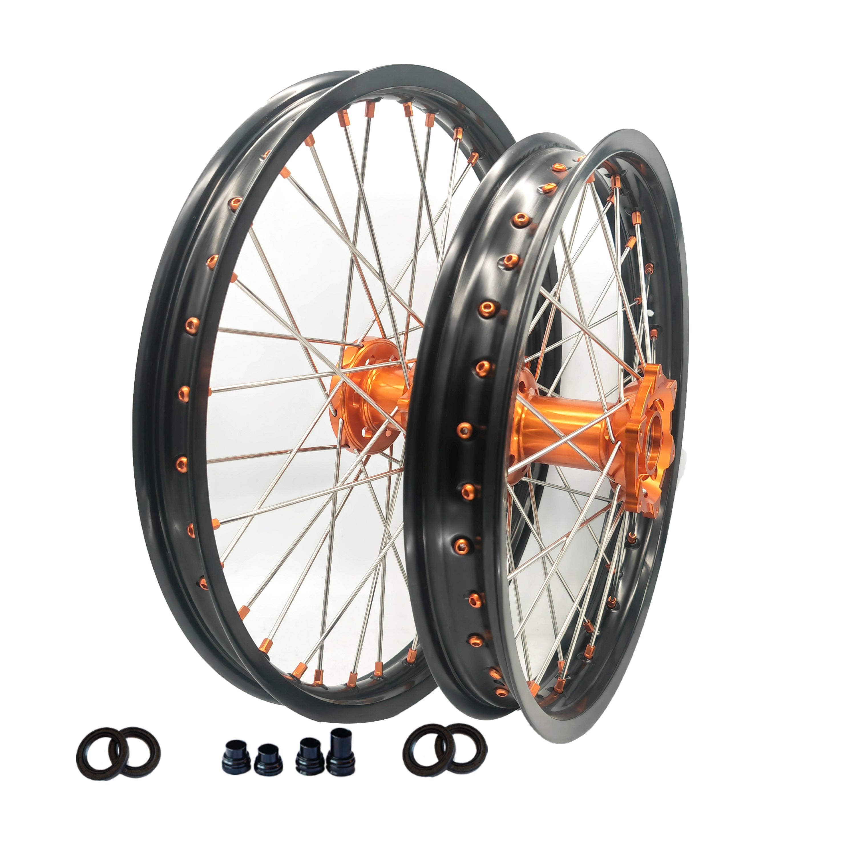 Customizable 18 19 21 Inch 36 Spoke Black Rim Motocross Enduro Wheels for KTM EXC XCW 125-530 2003-2023