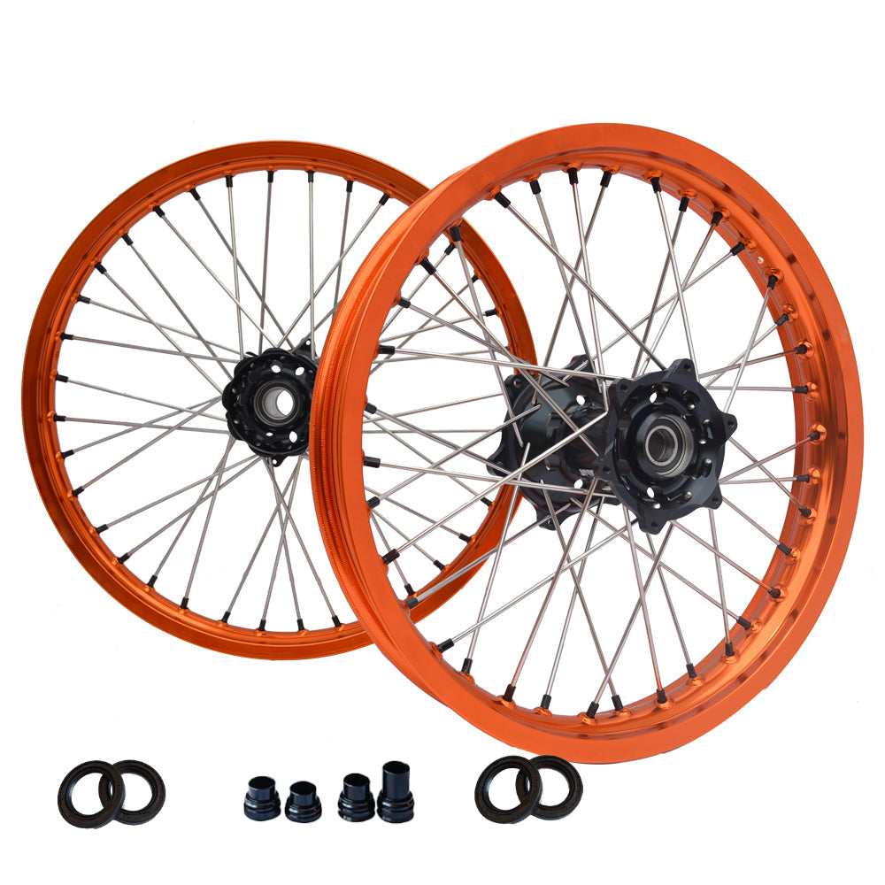 Customizable 18 19 21 Inch 36 Spoke Orange Rim  Motocross Enduro Wheels for KTM SX SXF  125-530 2003-2023