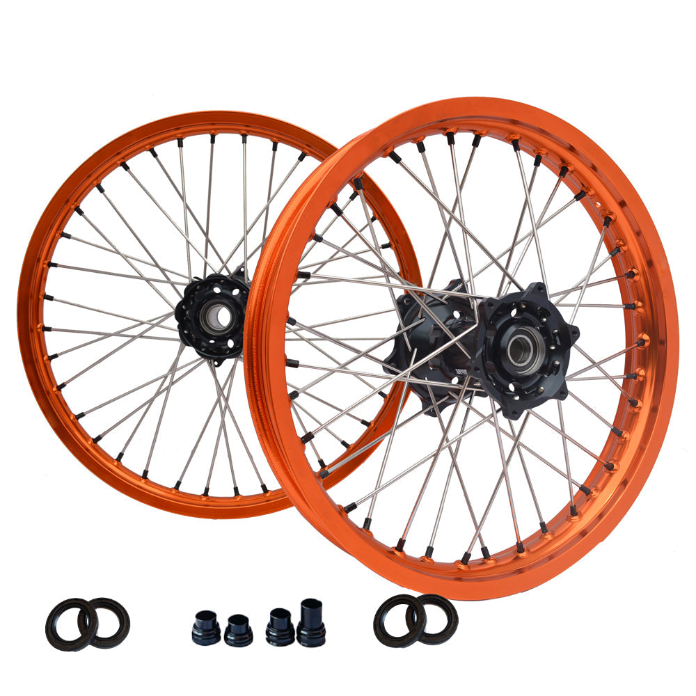 Customizable 18 19 21 Inch 36 Spoke Orange Rim  Motocross Enduro Wheels for KTM XCW EXC  125-530 2003-2023