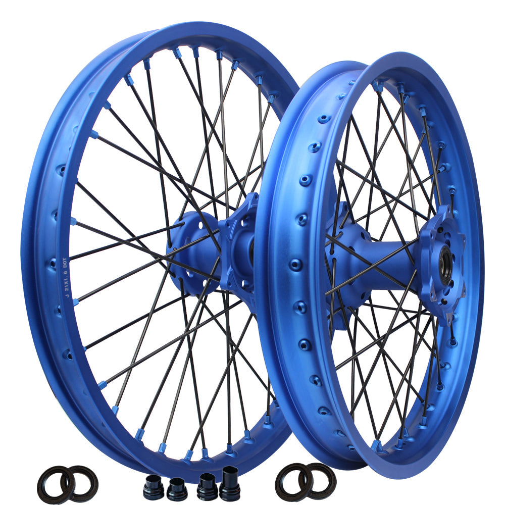 Customizable 18 19 21 Inch 36 Spoke Matte Blue Rim  Motocross Enduro Wheels for KTM SX SXF   125-530 2003-2023