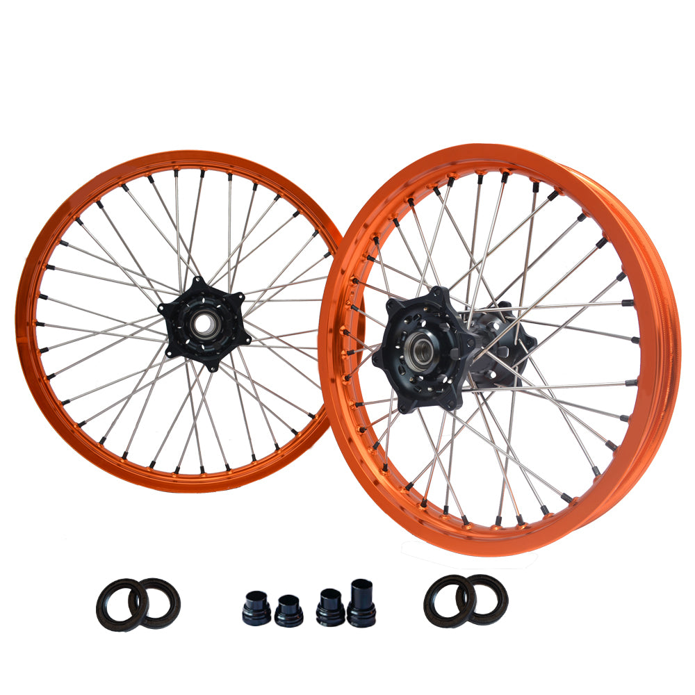 Customizable 18 19 21 Inch 36 Spoke Orange Rim  Motocross Enduro Wheels for KTM SX SXF  125-530 2003-2023