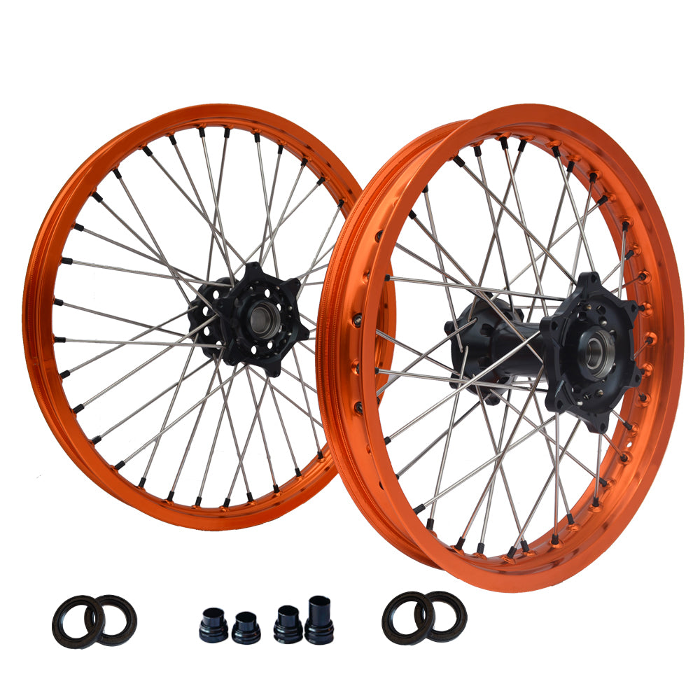 Customizable 18 19 21 Inch 36 Spoke Orange Rim  Motocross Enduro Wheels for KTM SX SXF  125-530 2003-2023