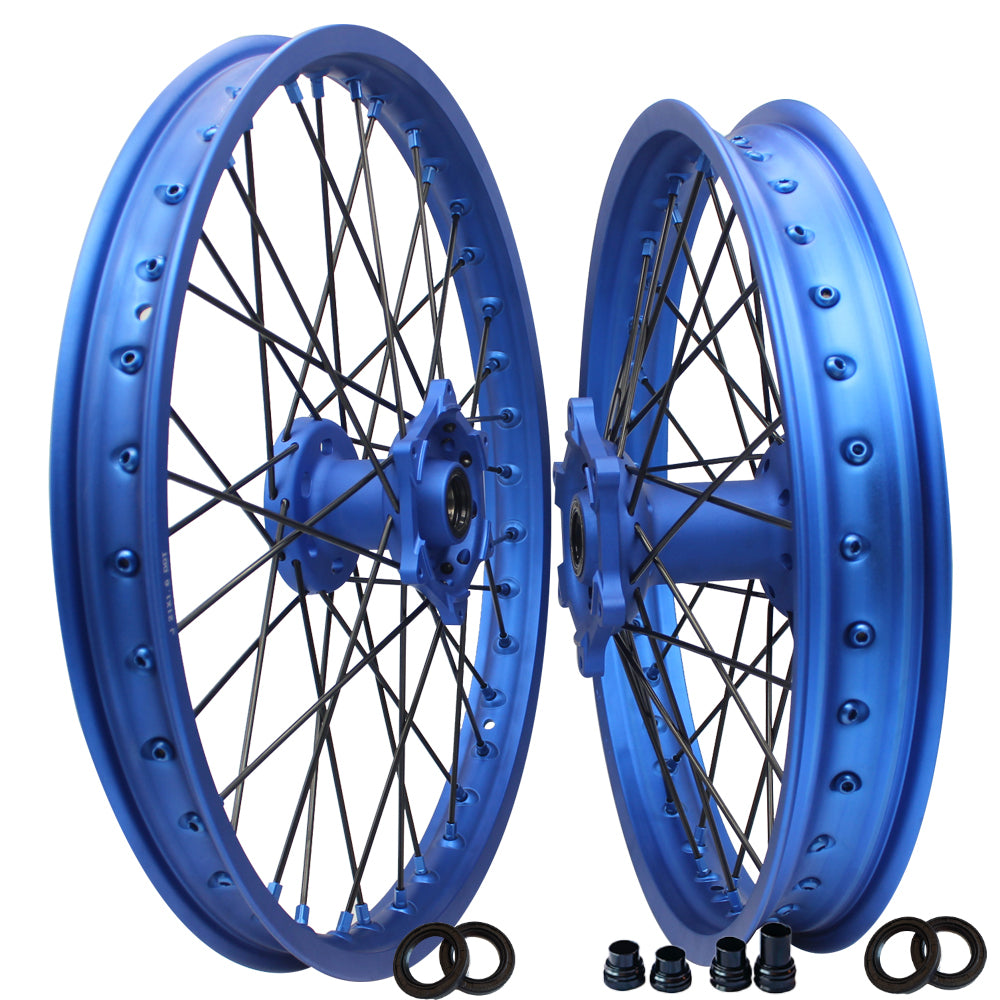 Customizable 18 19 21 Inch 36 Spoke Matte Blue Rim  Motocross Enduro Wheels for KTM XCW EXC  125-530 2003-2023