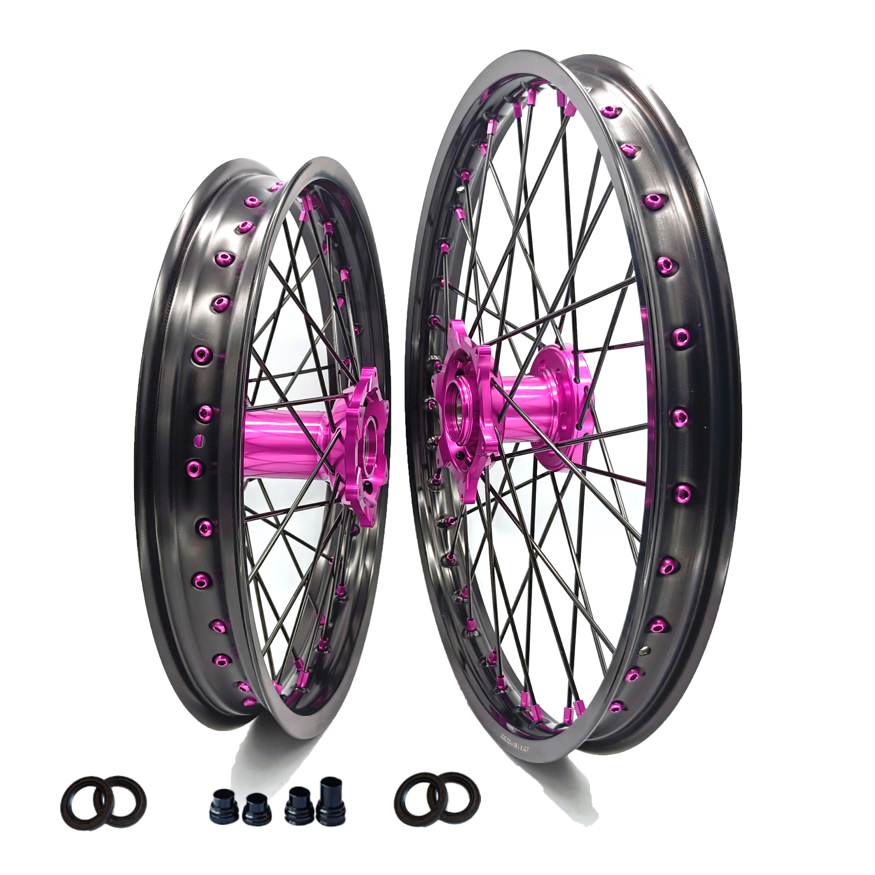 Customizable 18 19 21 Inch 36 Spoke Black Rim Motocross Enduro Wheels for KTM EXC XCW 125-530 2003-2023