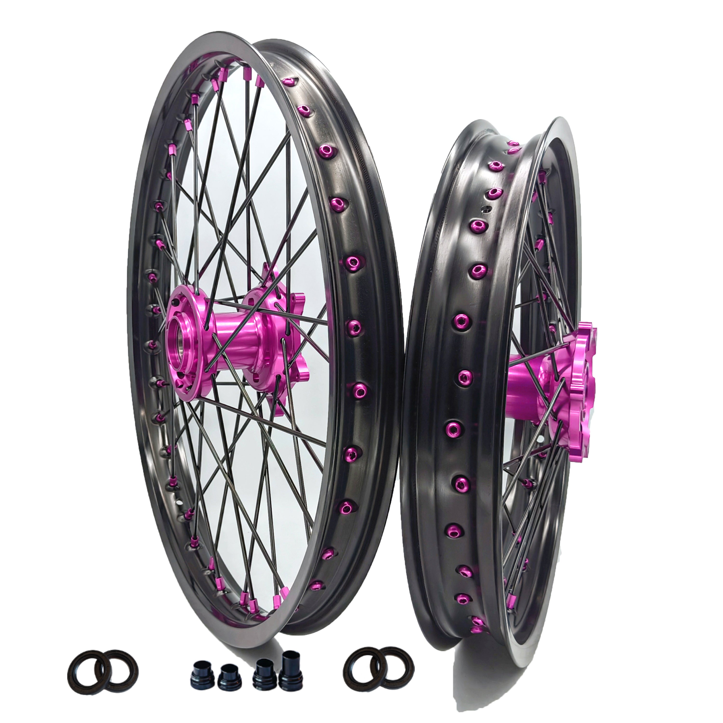 Customizable 18 19 21 Inch 36 Spoke Black Rim Motocross Enduro Wheels for KTM EXC XCW 125-530 2003-2023