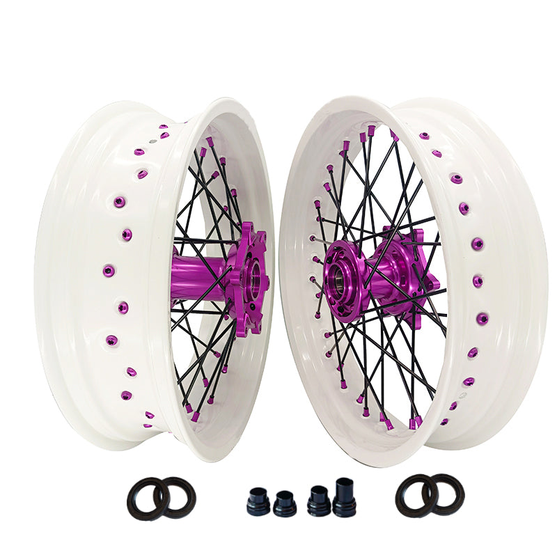 36 Power Rims Customizable 17 Inch 36 Spoke White Rim Supermotard Wheels Supermoto W ...