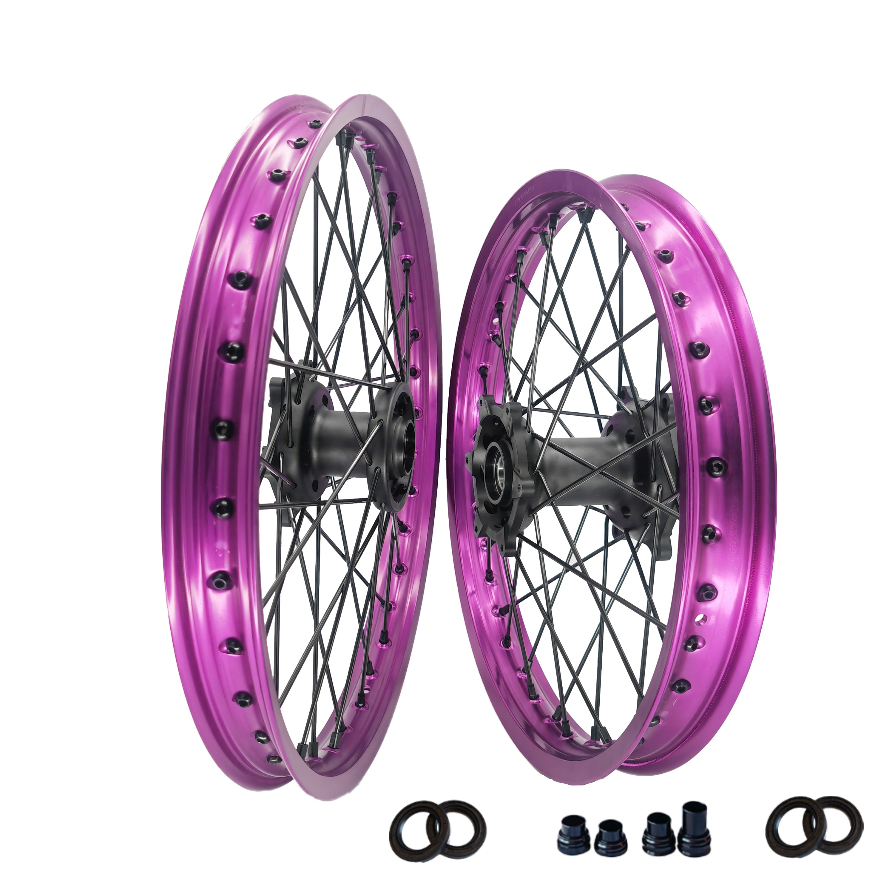 Customizable 18 19 21 Inch 36 Spoke Purple Rim  Motocross Enduro Wheels for KTM SX SXF 125-530 2003-2023