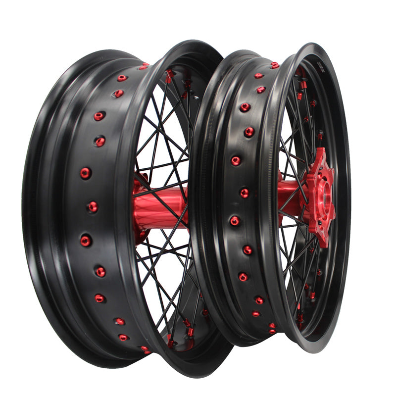 Customizable 17 Inch 36 Spoke Supermoto Wheels for KTM EXC XCW 125-530 2003-2023