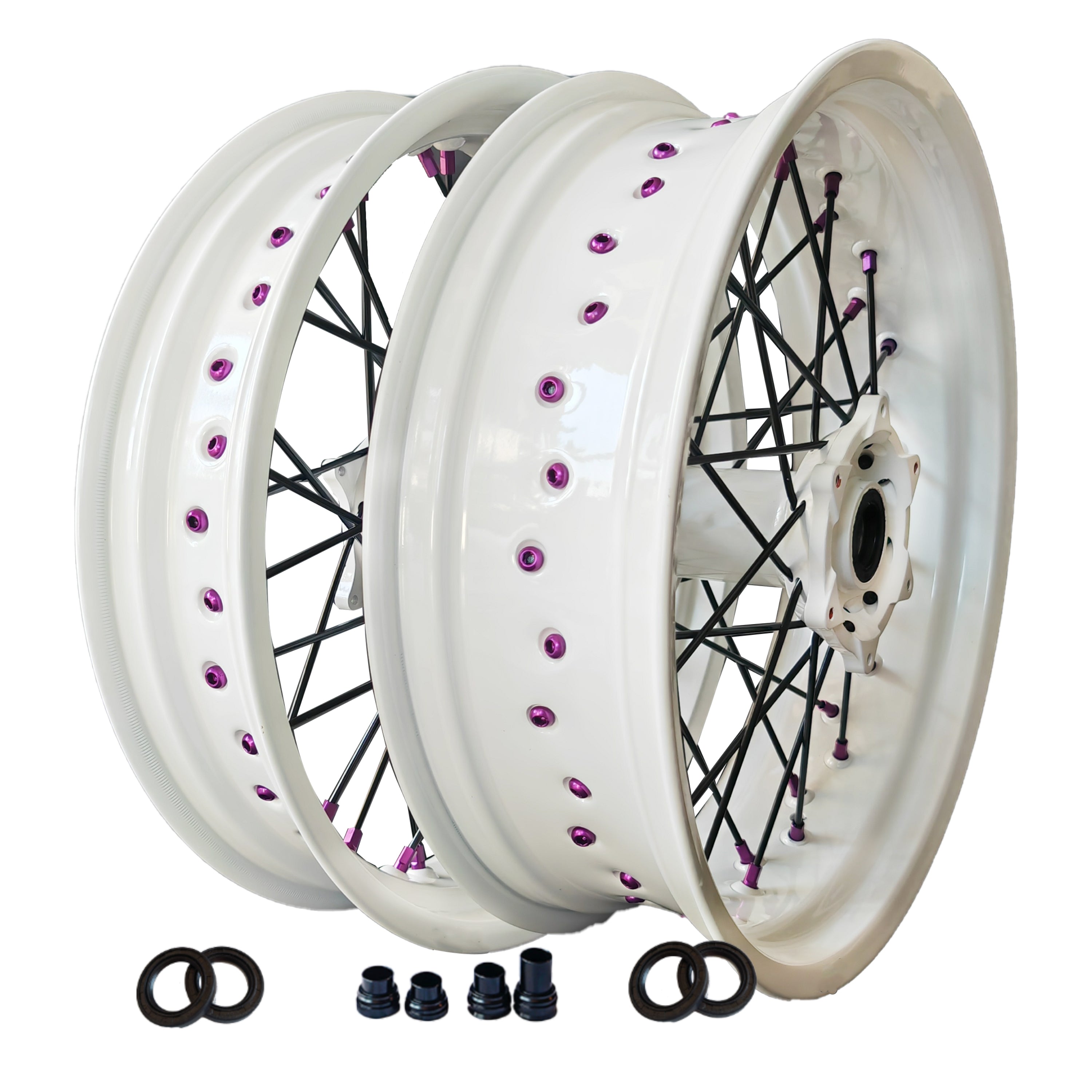 36 Inches Rims Customizable 17 Inch 36 Spoke White Rim Supermotard Wheels Supermoto W ...