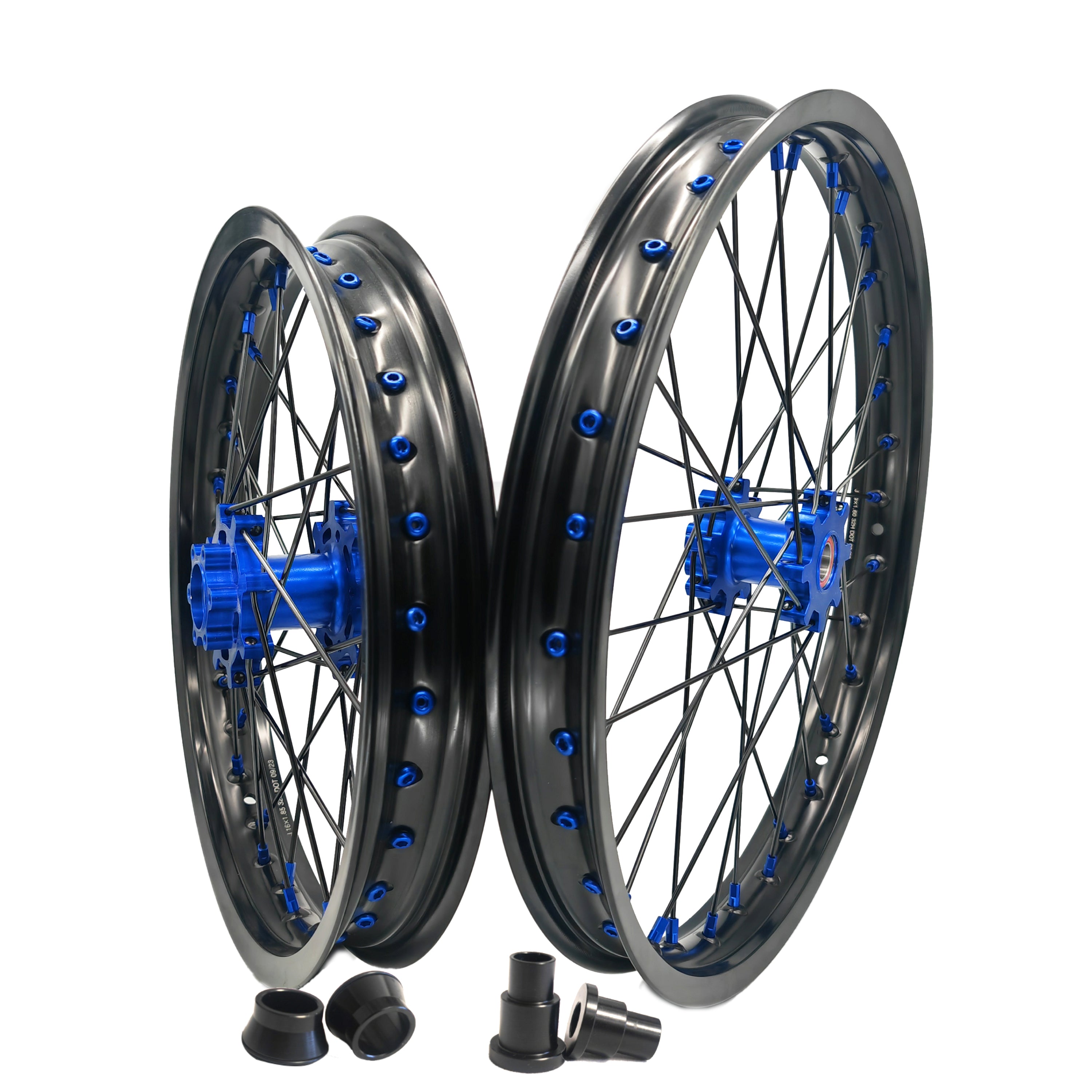 Customizable 1.6*19" & 1.85*16" Electric Dirtbike Wheels Black Rim For SurRon Light Bee-X 2019-2023