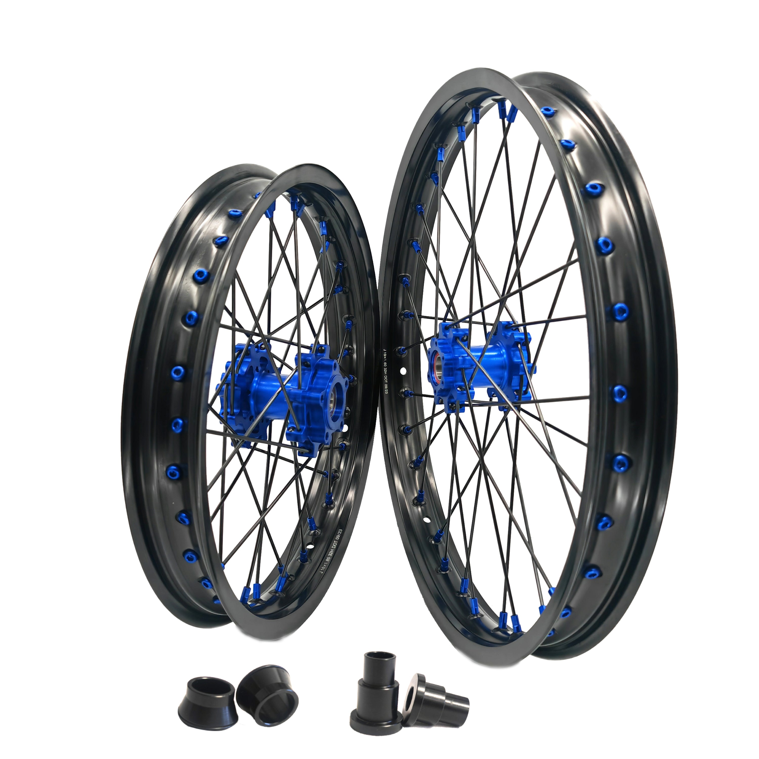 Customizable 1.6*19" & 1.85*16" Electric Dirtbike Wheels Black Rim For SurRon Light Bee-X 2019-2023