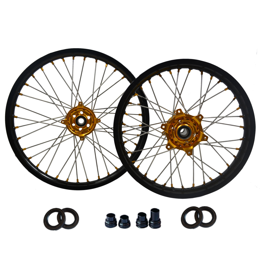 Customizable 18 19 21 Inch  Spoke Black Rim Motocross Enduro Wheels for  SUZUKI DRZ 400