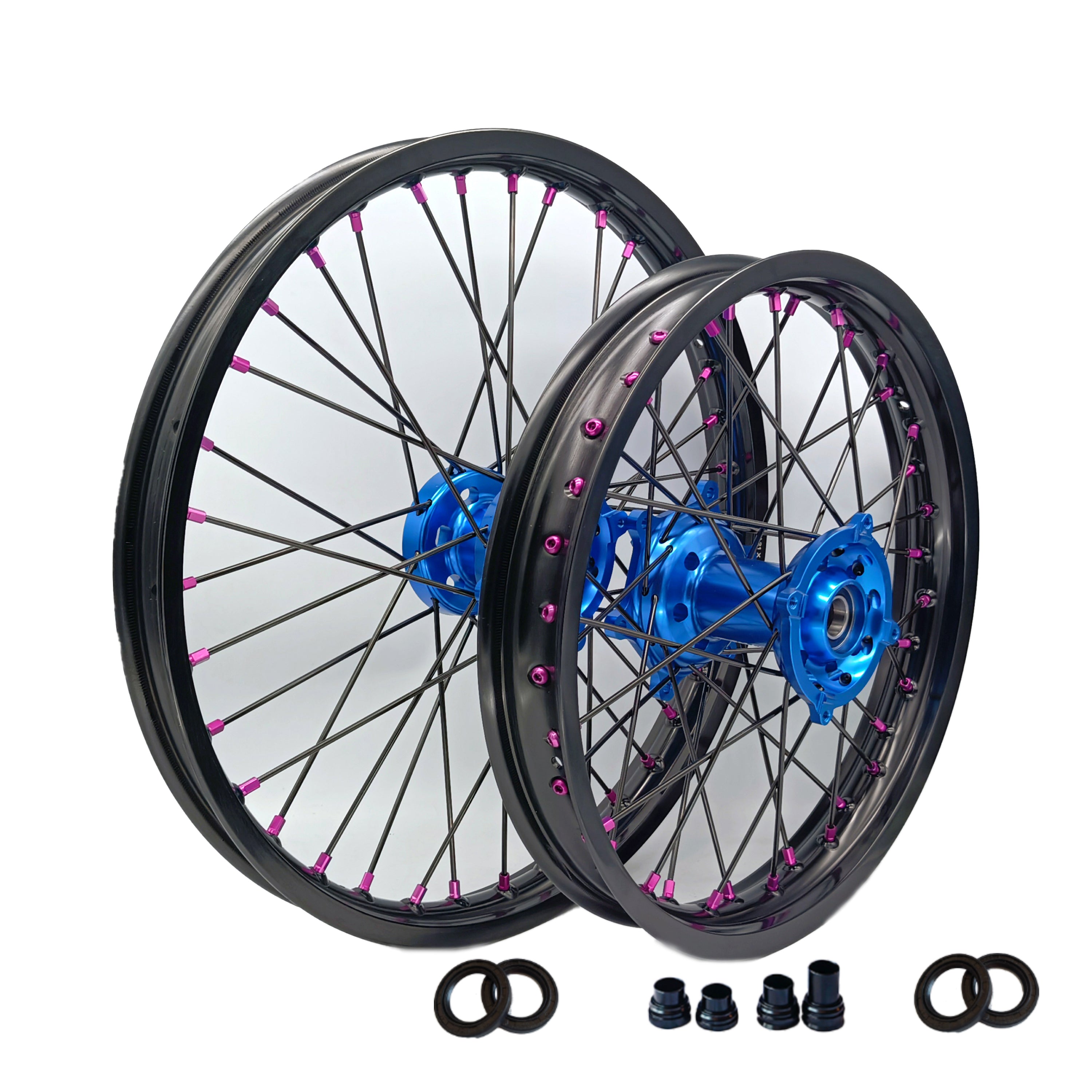 Customizable 18 19 21 Inch  Spoke Black Rim Motocross Enduro Wheels for  SUZUKI DRZ 400