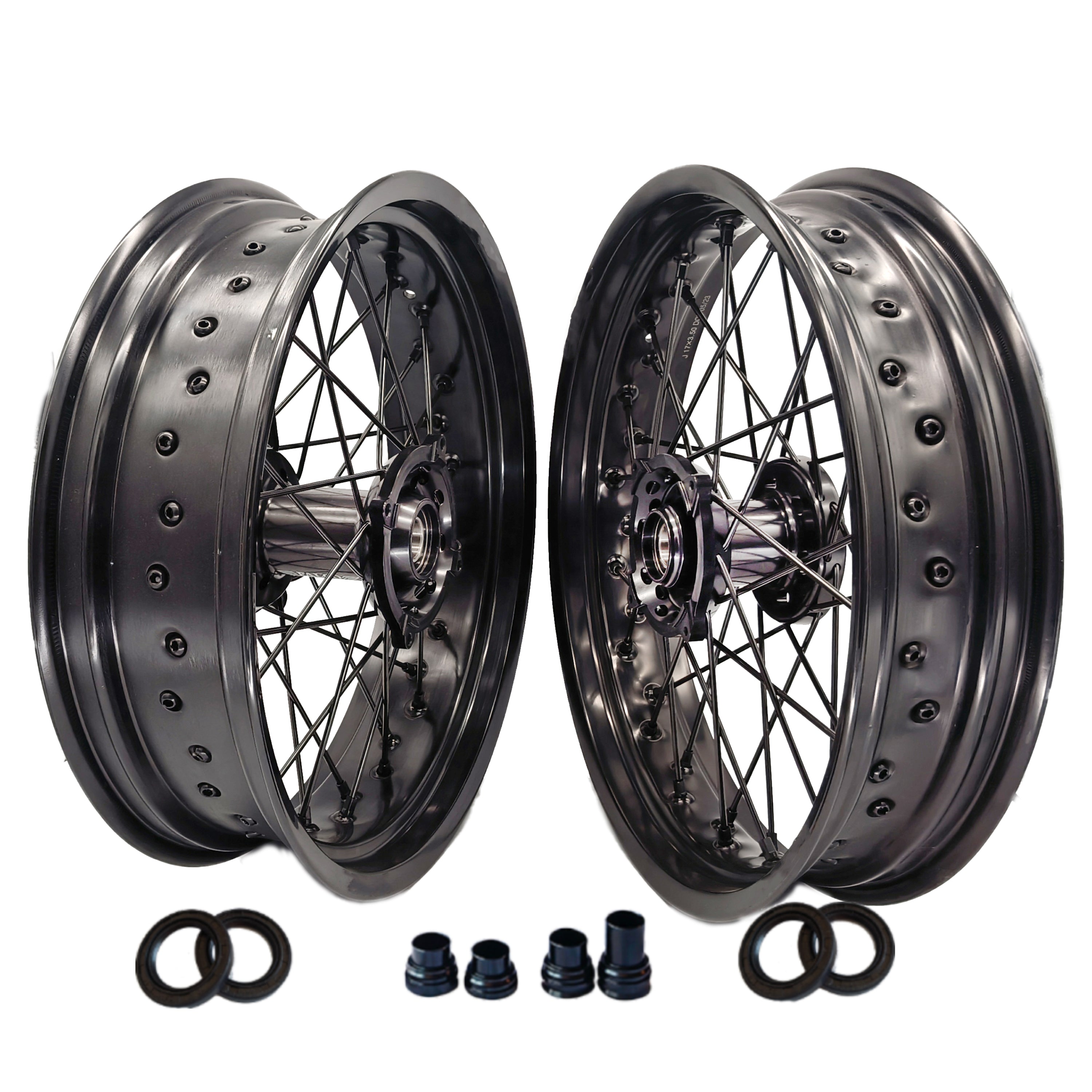 Customizable 17 Inch 36 Spoke Balck Rim SM Supermoto Wheels for  SUZUKI RMZ 250 RMZ 450