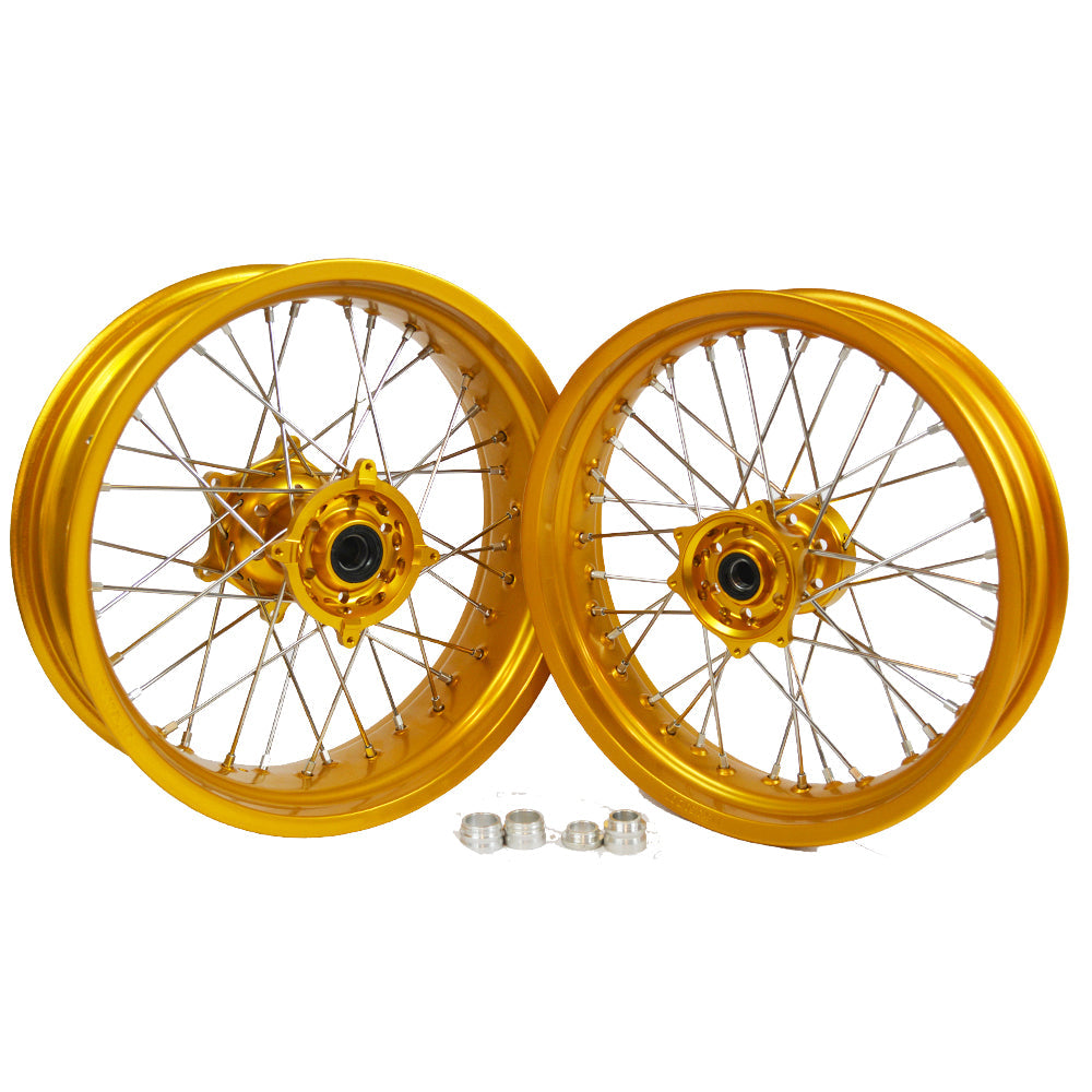 Customizable 17 Inch 36 Spoke Gold Rim SM Supermoto Wheels for  HONDA CRF 250L 2013-2020 CRF 300L 2021-2022