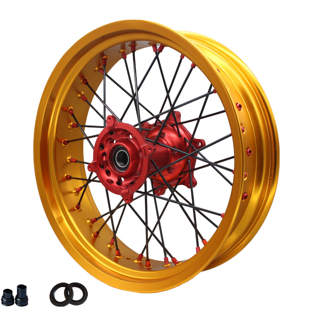 Customizable 17 Inch 36 Spoke Gold Rim SM Supermoto Wheels for  HONDA CRF 250L 2013-2020 CRF 300L 2021-2022