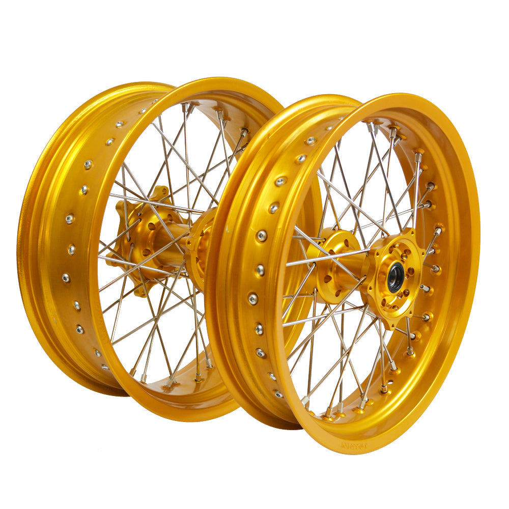 Customizable 17 Inch 36 Spoke Gold Rim SM Supermoto Wheels for  HONDA CRF 250L 2013-2020 CRF 300L 2021-2022